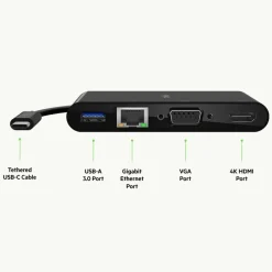 Outlet USB-C 4-in-1 Core Hub Usb & Usb-C Hubs