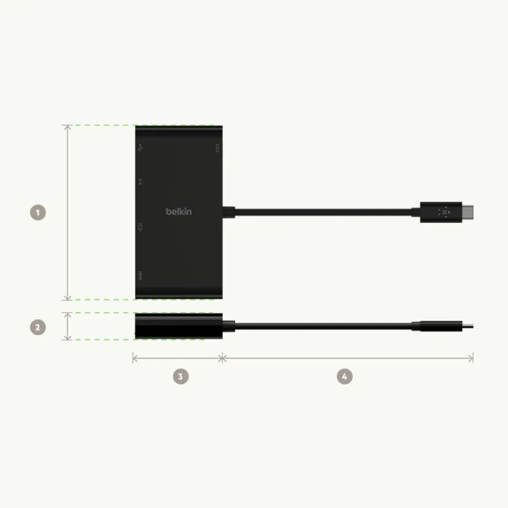 Outlet USB-C 4-in-1 Core Hub Usb & Usb-C Hubs