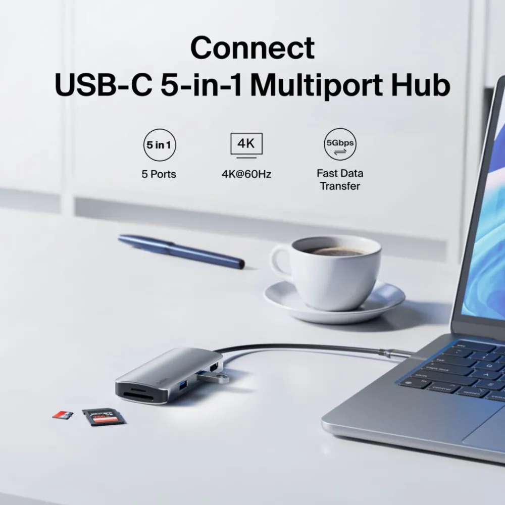 Hot USB-C 5-in-1 Multiport Hub Usb & Usb-C Hubs