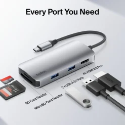 Hot USB-C 5-in-1 Multiport Hub Usb & Usb-C Hubs
