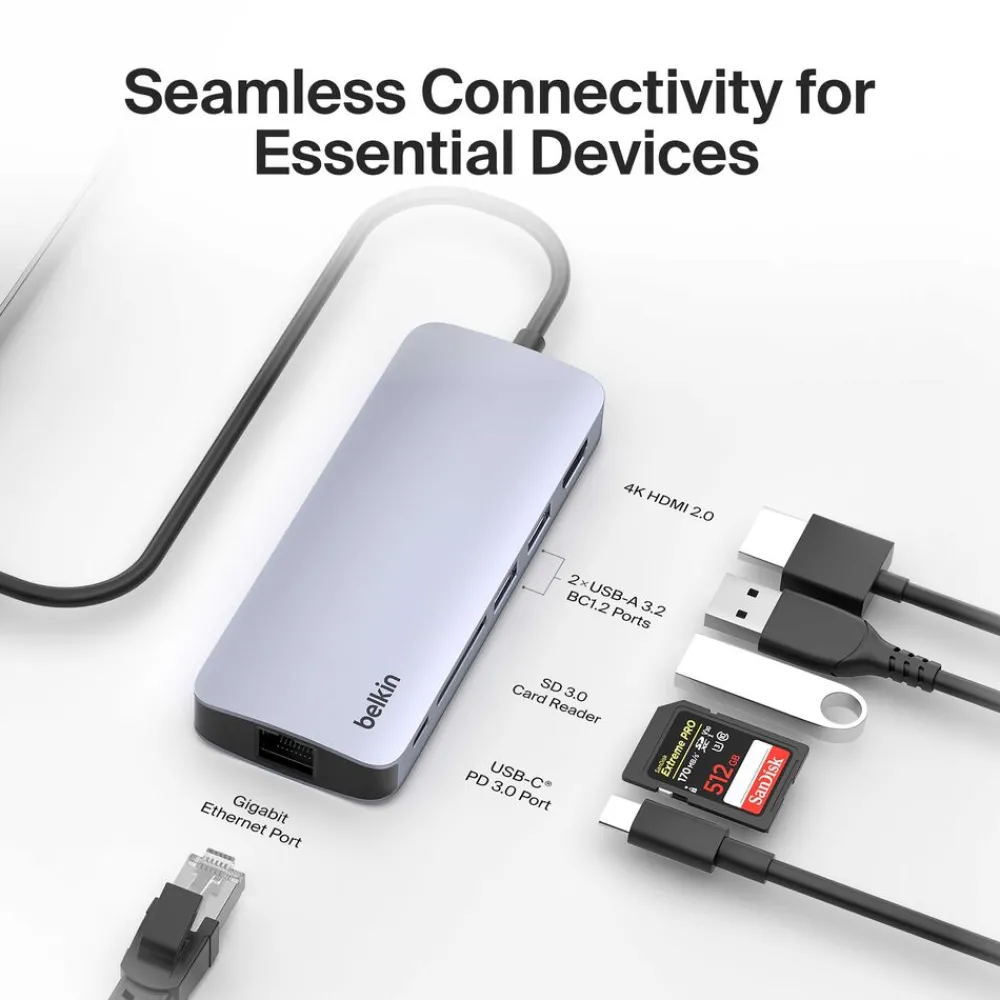 Hot USB-C 6-in-1 Multiport Hub Usb & Usb-C Hubs
