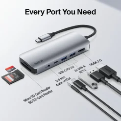 Best USB-C 7-in-1 Multiport Hub Usb & Usb-C Hubs