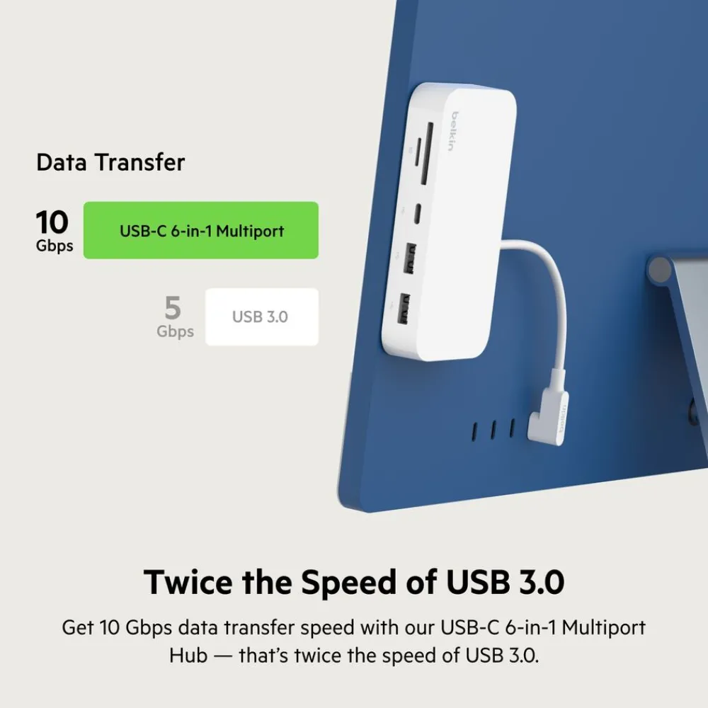 Online USB-C 6-in-1 Multiport Hub with Mount Usb & Usb-C Hubs