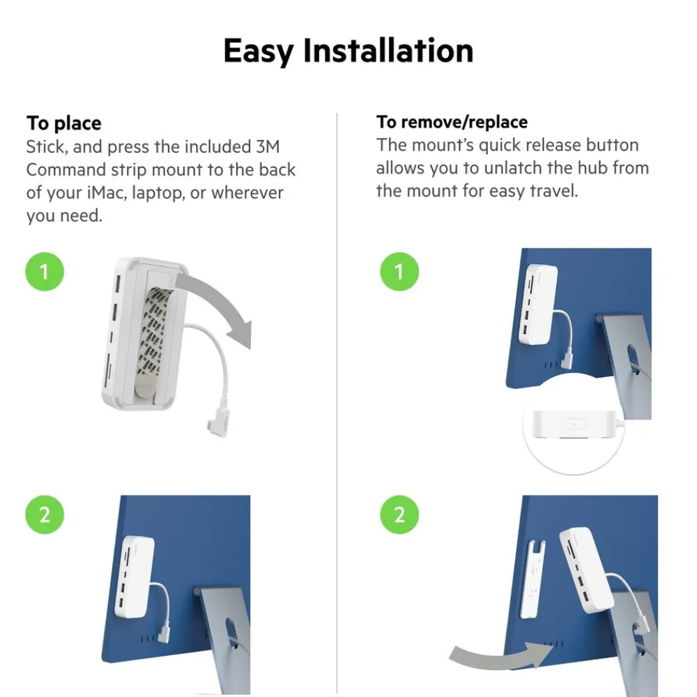 Online USB-C 6-in-1 Multiport Hub with Mount Usb & Usb-C Hubs