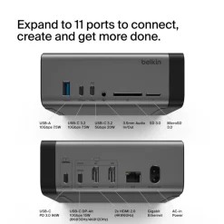 Clearance USB-C 11-in-1 Pro GaN Dock 150W Laptop Docking Stations