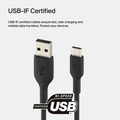 Clearance USB-C to USB-A Cable (2m / 6.6ft, Black) Charging Cables|Usb-C Cables