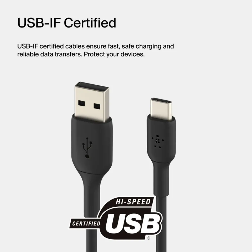 Clearance USB-C to USB-A Cable (2m / 6.6ft, Black) Charging Cables|Usb-C Cables