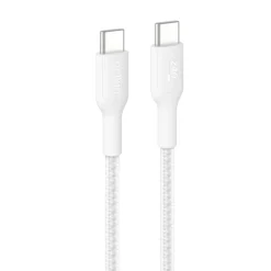 Clearance USB-C to USB-C Braided Cable 240W, 3.3ft/1m, White Charging Cables|Usb-C Cables