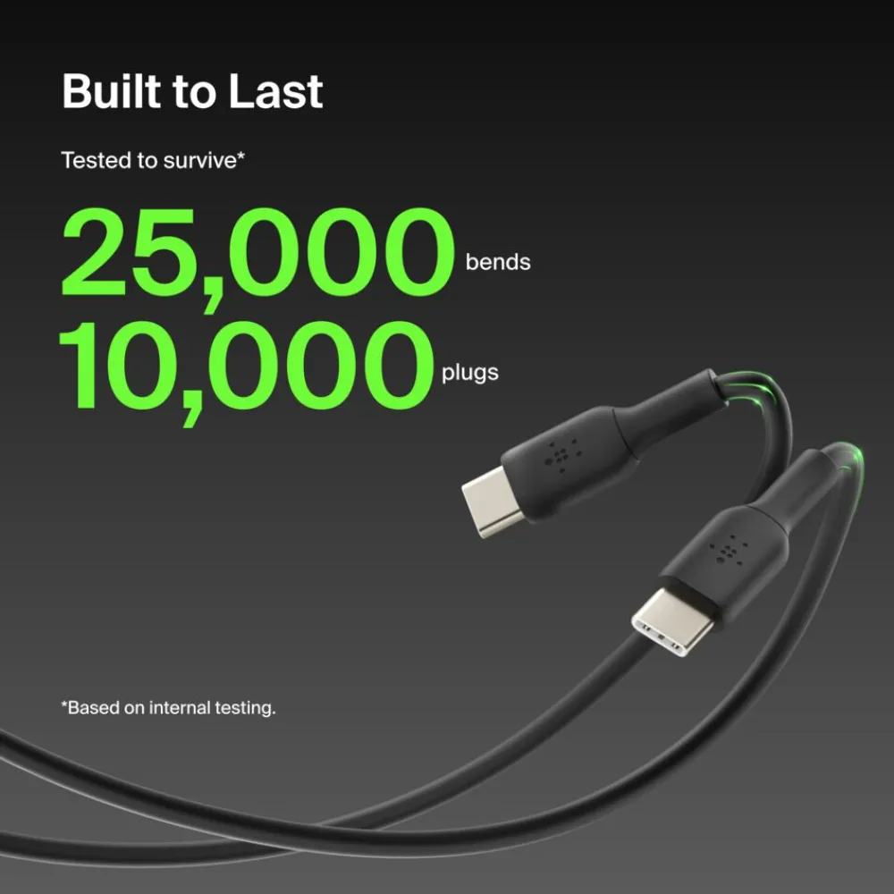 Outlet USB-C to USB-C Cable (2m / 6.6ft, Black) Charging Cables|Usb-C Cables