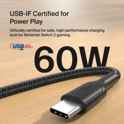 Hot USB-C to USB-C Cable 60W for Nintendo Switch 2 Charging Cables|Usb-C Cables