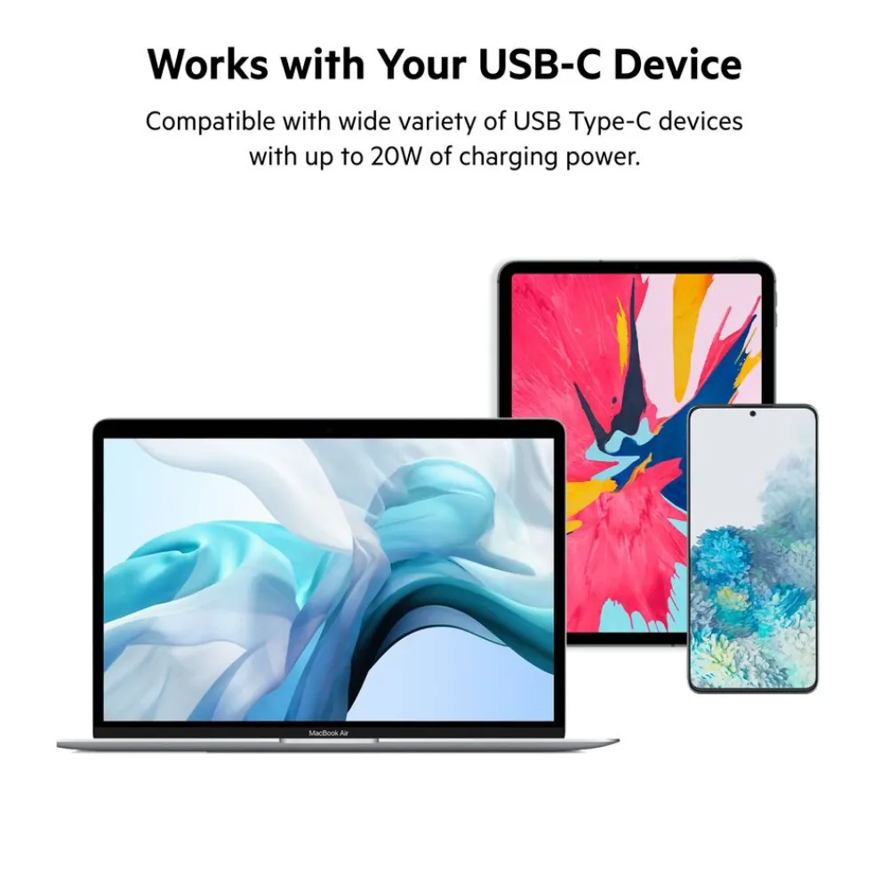 Fashion USB-C Wall Charger 20W + USB-C Cable with Lightning Connector Usb-C Chargers
