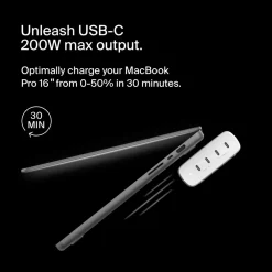 Fashion 200W 4-Port USB-C GaN Charger Gan Chargers|Usb-C Chargers