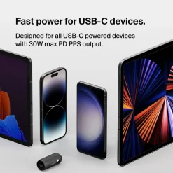 Hot 30W USB-C Car Charger + USB-C to USB-C cable Car Chargers
