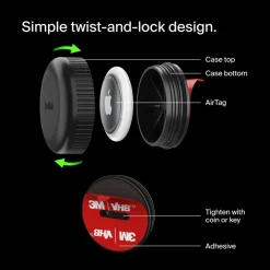 Sale Waterproof Secure Holder with Adhesive for AirTag Airtag Accessories