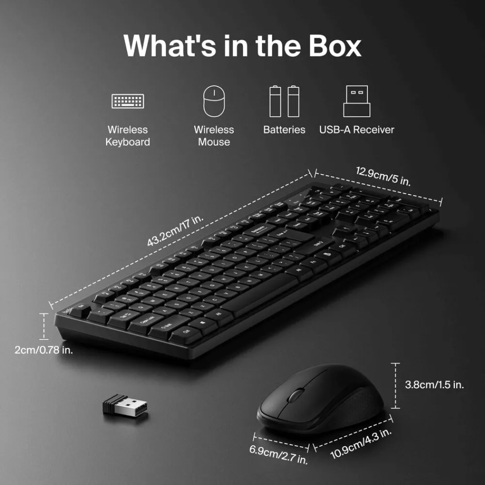 Fashion Wireless Keyboard and Mouse Combo Computer Accessories
